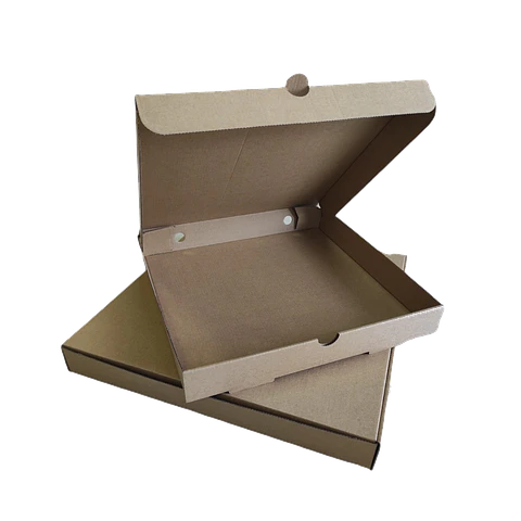 Caja Pizza Cartón Micro Corrugado Kraft 