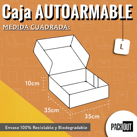OFERTA CYBER DAY!!! Caja Cartón Multiuso Autoarmable Cuadrada
