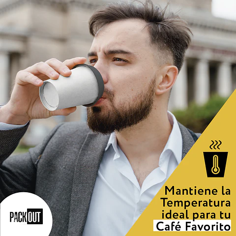 OFERTA CYBER DAY!!! Vaso Café Polipapel Negro 