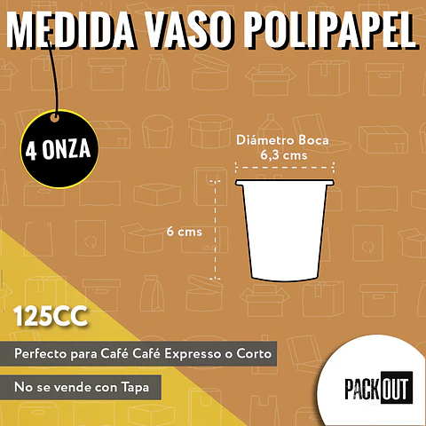 OFERTA CYBER DAY!!! Vaso Café Polipapel Blanco 