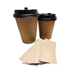 OFERTA CYBER DAY!!! Vaso Café Polipapel Kraft con Tapa + Manga
