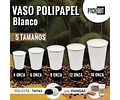 OFERTA CYBER DAY!!! Vaso Café Polipapel Blanco con Tapa + Manga
