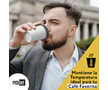OFERTA CYBER DAY!!! Vaso Café Polipapel Blanco con Tapa + Manga