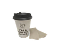 OFERTA CYBER DAY!!! Vaso Café Diseño Coffee Lover + Tapa + Manga