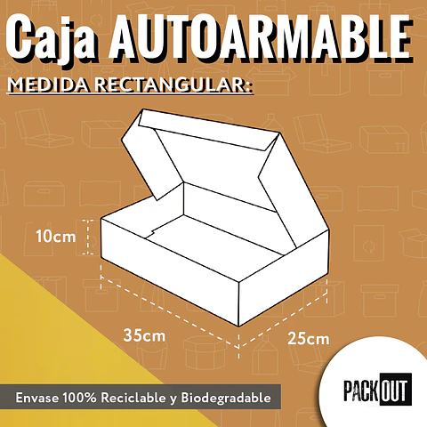 Caja Cartón Multiuso Autoarmable Blanca