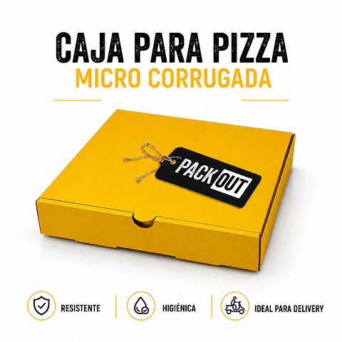 Caja Pizza Amarilla Lisa