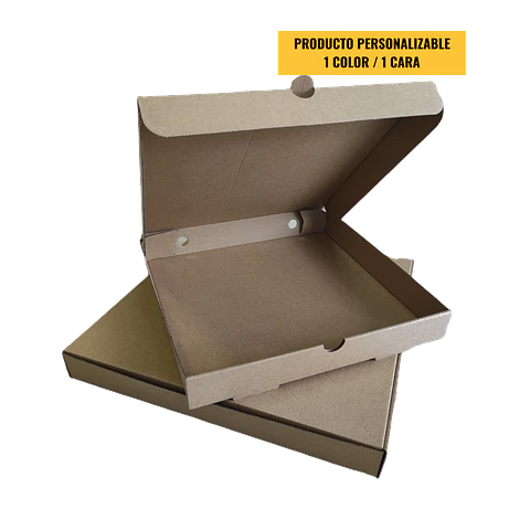 Caja Pizza Cartón Micro Corrugado Kraft - Personalizable
