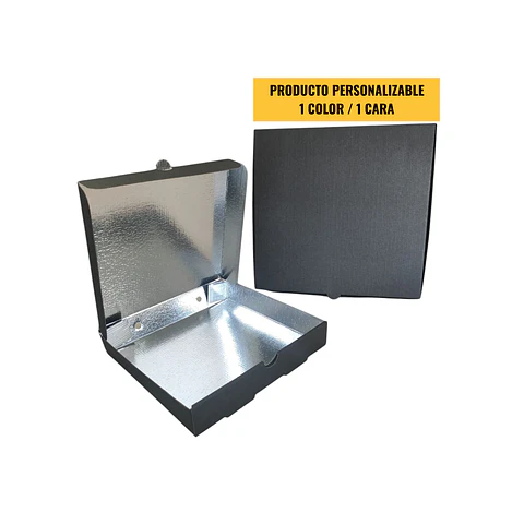 Caja Pizza THERMAL Negra - Personalizable