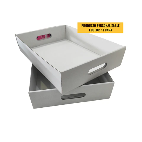 Bandeja Autoarmable Microcorrugado Desayunos/Regalos/Otros - Personalizable