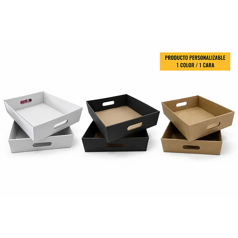 Bandeja Autoarmable Microcorrugado Desayunos/Regalos/Otros - Personalizable