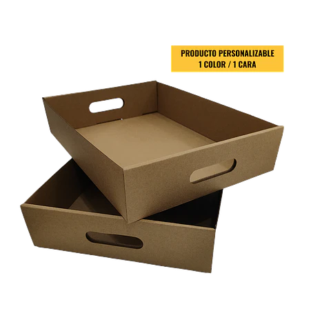 Bandeja Autoarmable Microcorrugado Desayunos/Regalos/Otros - Personalizable