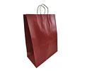 WINTER SALE!! Bolsa Kraft Verde o Roja con Manilla 100 Unidades
