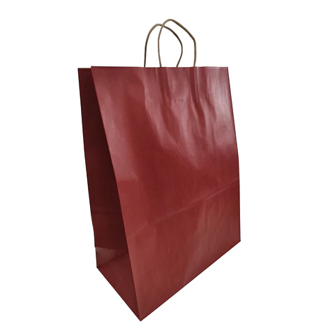 WINTER SALE!! Bolsa Kraft Verde o Roja con Manilla 100 Unidades