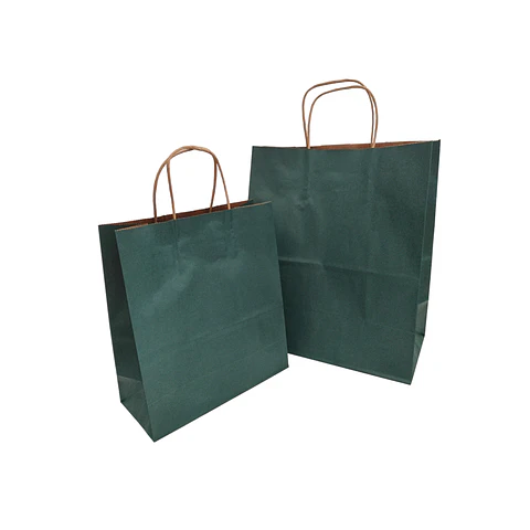 WINTER SALE!! Bolsa Kraft Verde o Roja con Manilla 100 Unidades