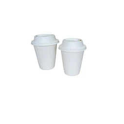 WINTER SALE!! Vaso Compostable Bagazo + Tapa Compostable Bagazo - 100 Unidades
