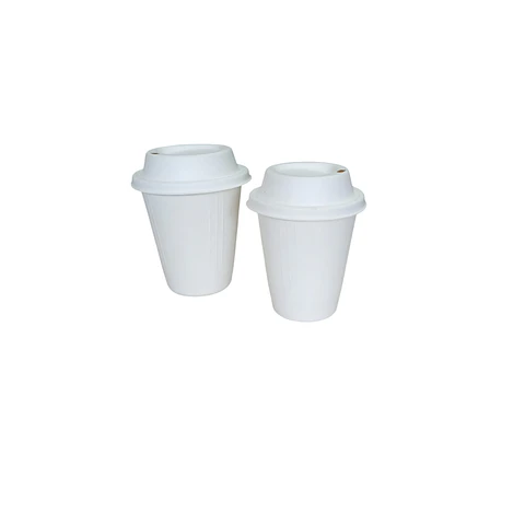WINTER SALE!! Vaso Compostable Bagazo + Tapa Compostable Bagazo - 100 Unidades