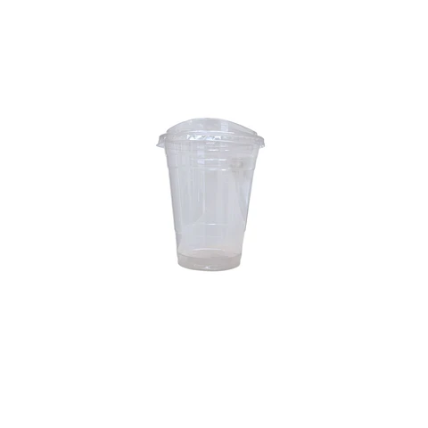 OFERTA CYBER DAY!!! Vaso Transparente PET + Tapa Con Boquilla/Botón 