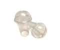 OFERTA CYBER DAY!!! Vaso Transparente PET + Tapa Domo S/Agujero 