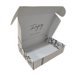 OFERTA MAYORISTA!!! Caja Cartón Microcorrugado Autoarmable GIFT BOX c/Diseño Color Blanco