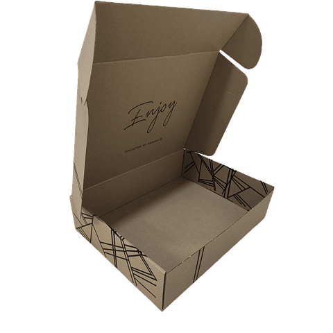 OFERTA MAYORISTA!!! Caja Cartón Microcorrugado Autoarmable GIFT BOX c/Diseño Color Kraft