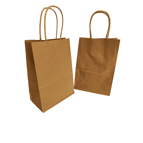 Bolsa Kraft con Manilla 100 Unidades