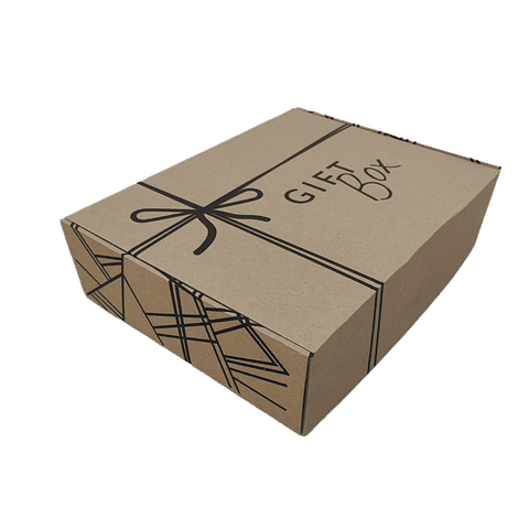 Caja Cartón Microcorrugado Autoarmable GIFT BOX c/Diseño Color Kraft 50 Unidades