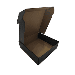 Caja Cartón Multiuso Autoarmable Cuadrada Negra 50 Unidades
