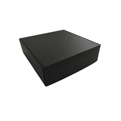 Caja Cartón Multiuso Autoarmable Cuadrada Negra 50 Unidades