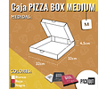 Caja Pizza Box Yellow 50 Unidades