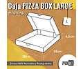 PACK OFERTA POR MAYOR!!! Caja Pizza Cartón Micro Corrugado Blanca 200 Unidades