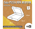 Caja Pizza Cartón Micro Corrugado Blanca 50 Unidades