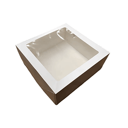 Caja Torta Premium  Blanca con Ventana 10 Unidades