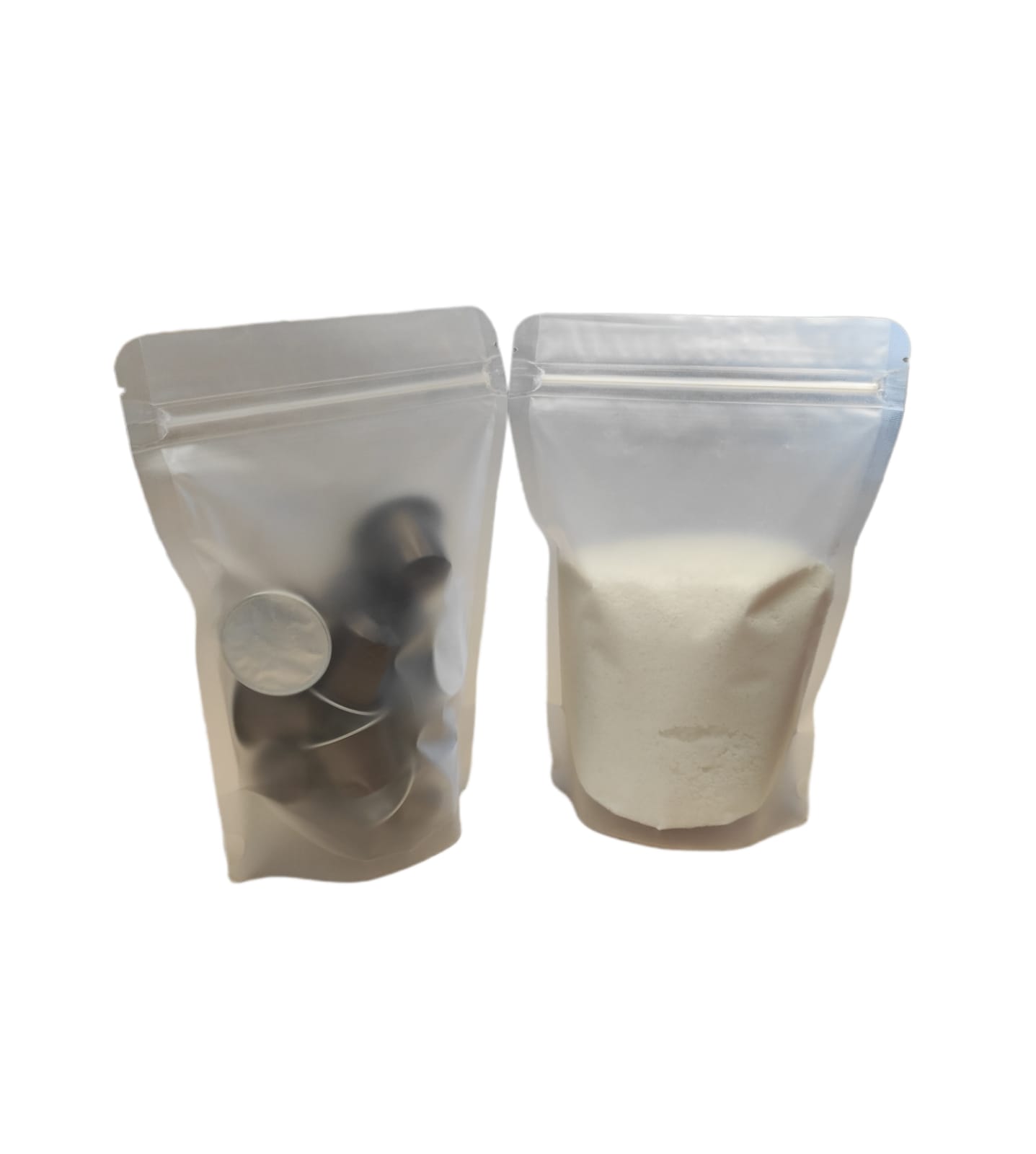 Bolsa Transparente Mate Doypack Zipper 14x20+4 cms