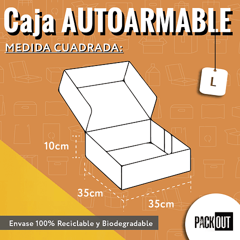 OFERTA MAYORISTA!!! Caja Cartón Multiuso Autoarmable Cuadrada 500 Unidades