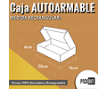Caja Cartón Microcorrugado Autoarmable GIFT BOX Color Blanco 50 Unidades