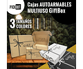 OFERTA MAYORISTA!!! Caja Cartón Microcorrugado Autoarmable GIFT BOX c/Diseño Color Kraft 500 Unidades