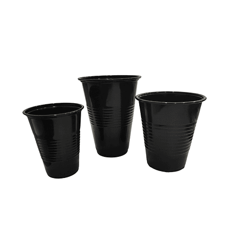 Vaso Plástico Negro Bebidas Frías  100 unidades