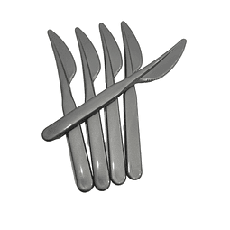 Cuchillo Reutilizable Gris Acero 100 Unidades