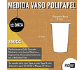 Vaso Café Compostable  + Tapa Compostable PLA  100 Unidades