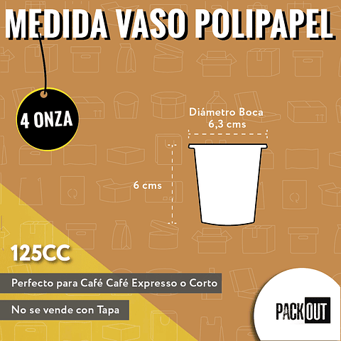 OFERTA MAYORISTA!!! Vaso Café COMPOSTABLE Blanco / Caja 1.000 unidades