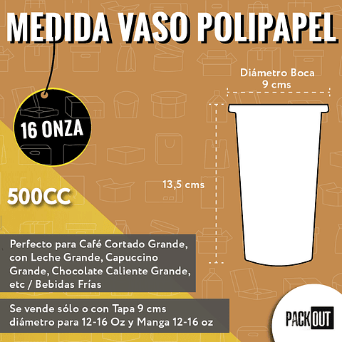 Vaso Café Diseño Coffee Lover + Tapa 100 Unidades