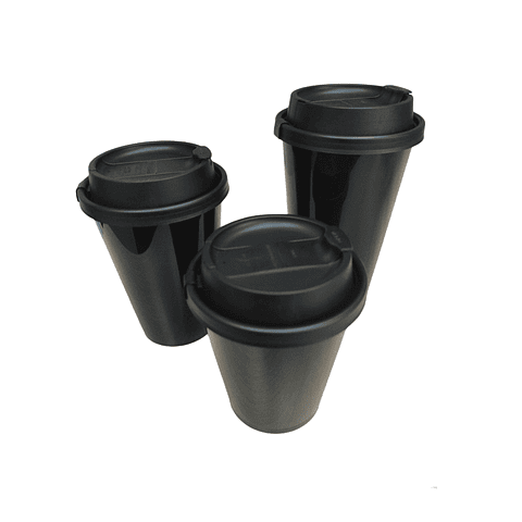 PACK x MAYOR!!! Vaso Reutilizable Negro 300 Unidades