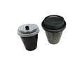 OFERTA MAYORISTA!!! Vaso Reutilizable Negro + Tapa  1000 Unidades