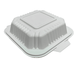 OFERTA MAYORISTA !! Envase Hamburguesa Cuadrada Compostable / Almidon Maiz 1.000 unidades