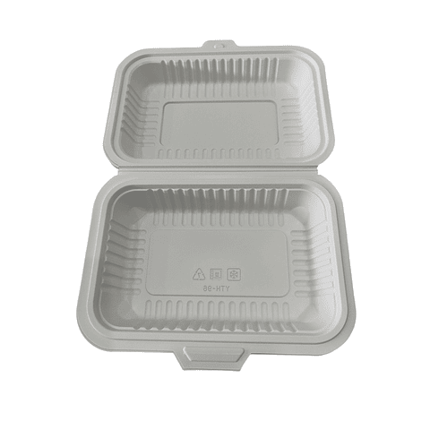 Envase Multiuso Rectangular 900cc  Compostable / Almidón Maíz