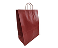 Bolsa Kraft Verde o Roja con Manilla 100 Unidades