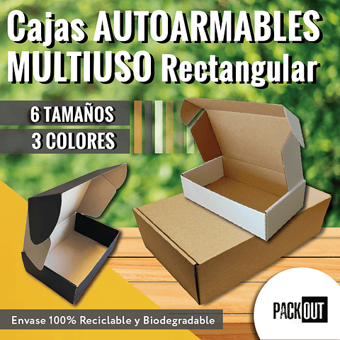 BLACK WEEK!!!  Caja Cartón Multiuso Autoarmable Negra 1000 Unidades