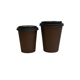 PACK x MAYOR!!! Vaso Polipapel Café Chocolate + Tapa 300 Unidades