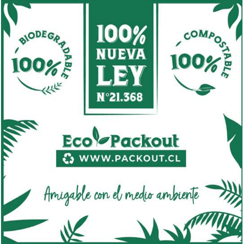 PACK X MAYOR!!! Envase Cuadrado Grande Comida 1.200cc - Bagazo Compostable 200 Unidades