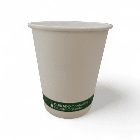 OFERTA MAYORISTA!!! Vaso Café COMPOSTABLE Blanco / Caja 1.000 unidades